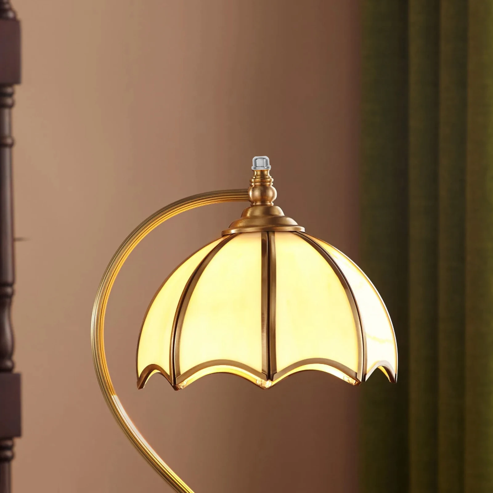 

8Pcs Lamp Shade Finial Caps Metal Iron Ball Knob Decorative Replacement Screw on Lamp Shade Holder Caps Ball Knob Finial