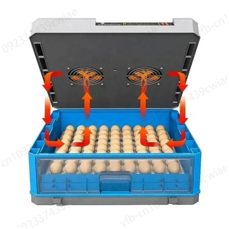 256-500 Capacity Egg Incubator Fully Automatic Dual Power Hatching Machine Chick Roller Automatic Temperature Humidity Control