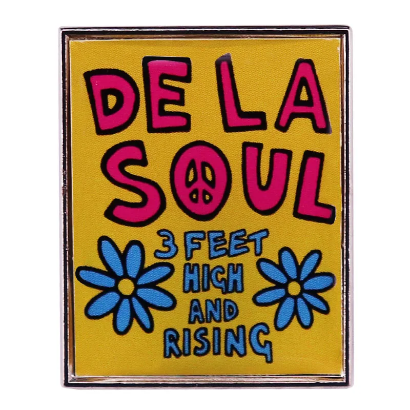 De X La Soul American Hip Hop Trio Logo Enamel Pin Brooch Badge for Backpacks Fashion Jewelry Gift