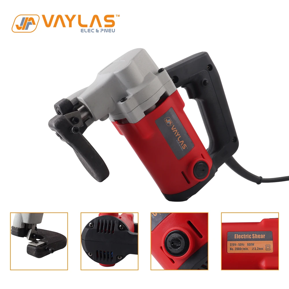Imagem -02 - Elétrica Folha de Metal Tesoura Snip Scissor Cortador 3.2 mm Capacidade Corte Secateurs para Cortar Placa de Metal 600w
