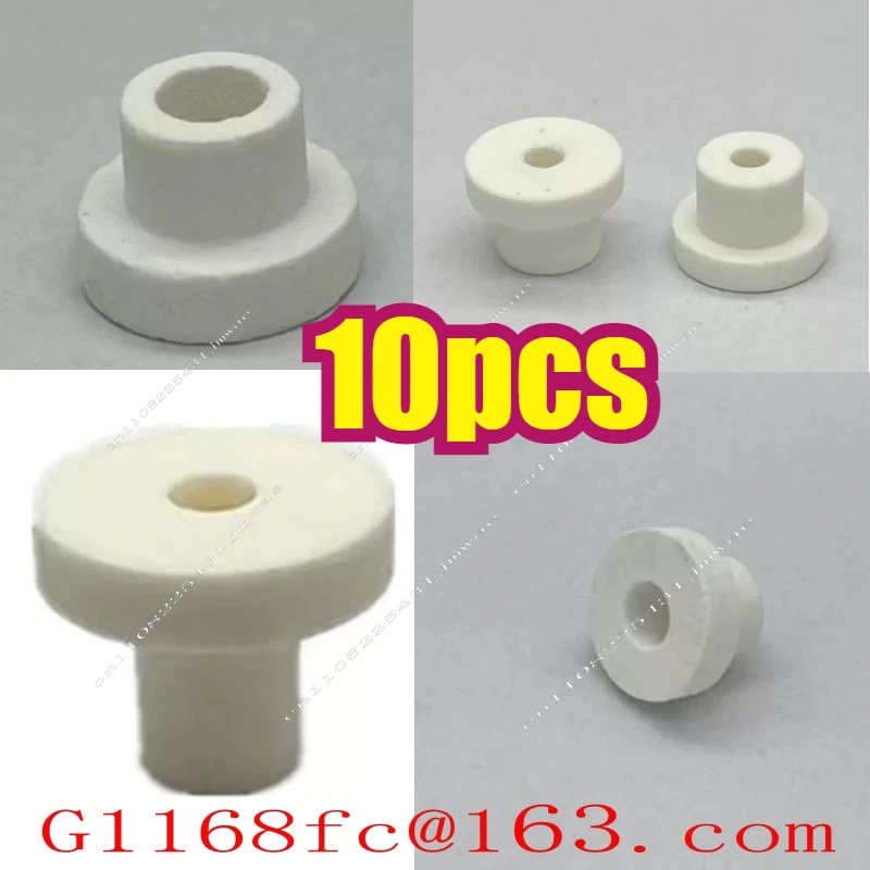 10pcs High Temperature Resistant Corundum High Alumina Ceramic Plug Rod Ceramic Head Insulator, Aluminum Head  Ceramic Sleeve