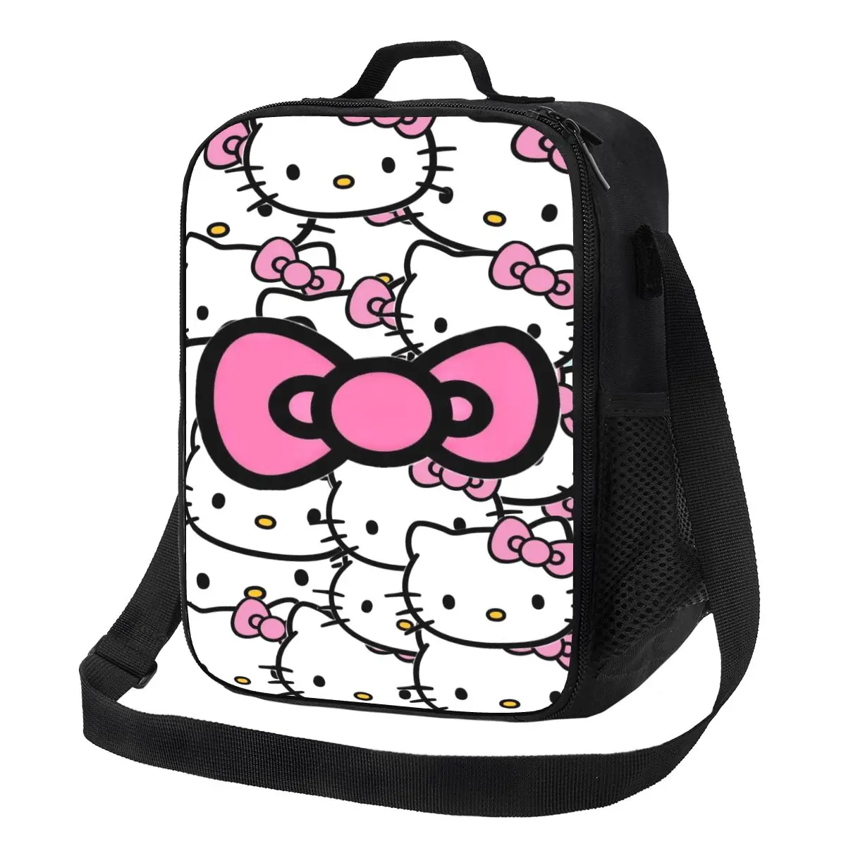 

Изолированные сумки для обеда с героями мультфильмов «Hello Kitty» для школы, офиса, многоразовый холодильник-холодильник, термобокс для обеда для женщин и детей