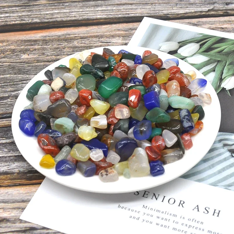 

Agate Stones Crystals Gravel Tumbled Stone Tank Decor Healing Energy Gemstone Aquarium Decoration