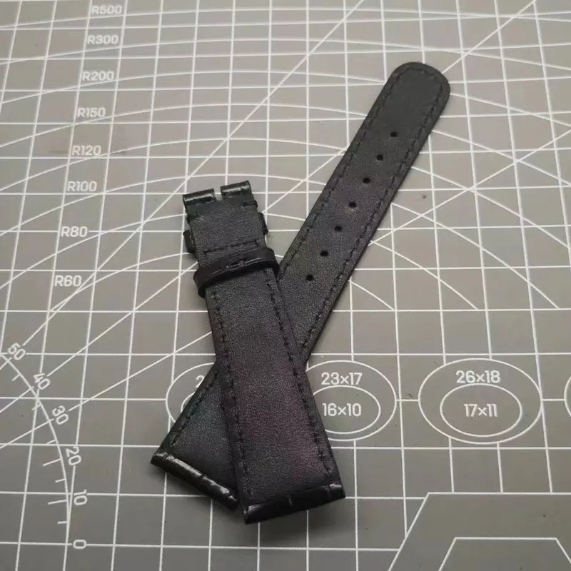 FUYIJIA New Luxury Custom S-EIKO Watch Band Handmade Alligator Strap 19MM 20MM Leather Belt Waterproof Crocodile Skin Watchbands