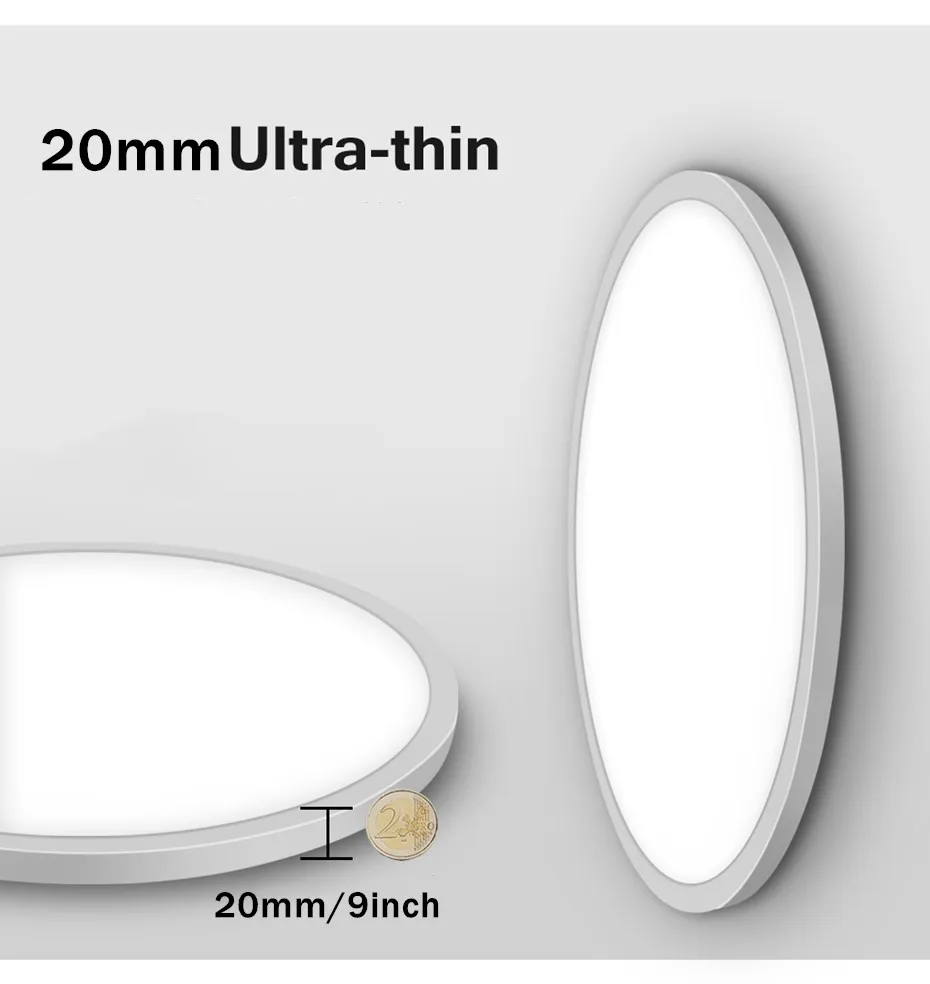 Luz de teto LED inteligente com controle remoto do aplicativo, Luminária de teto para sala de estar