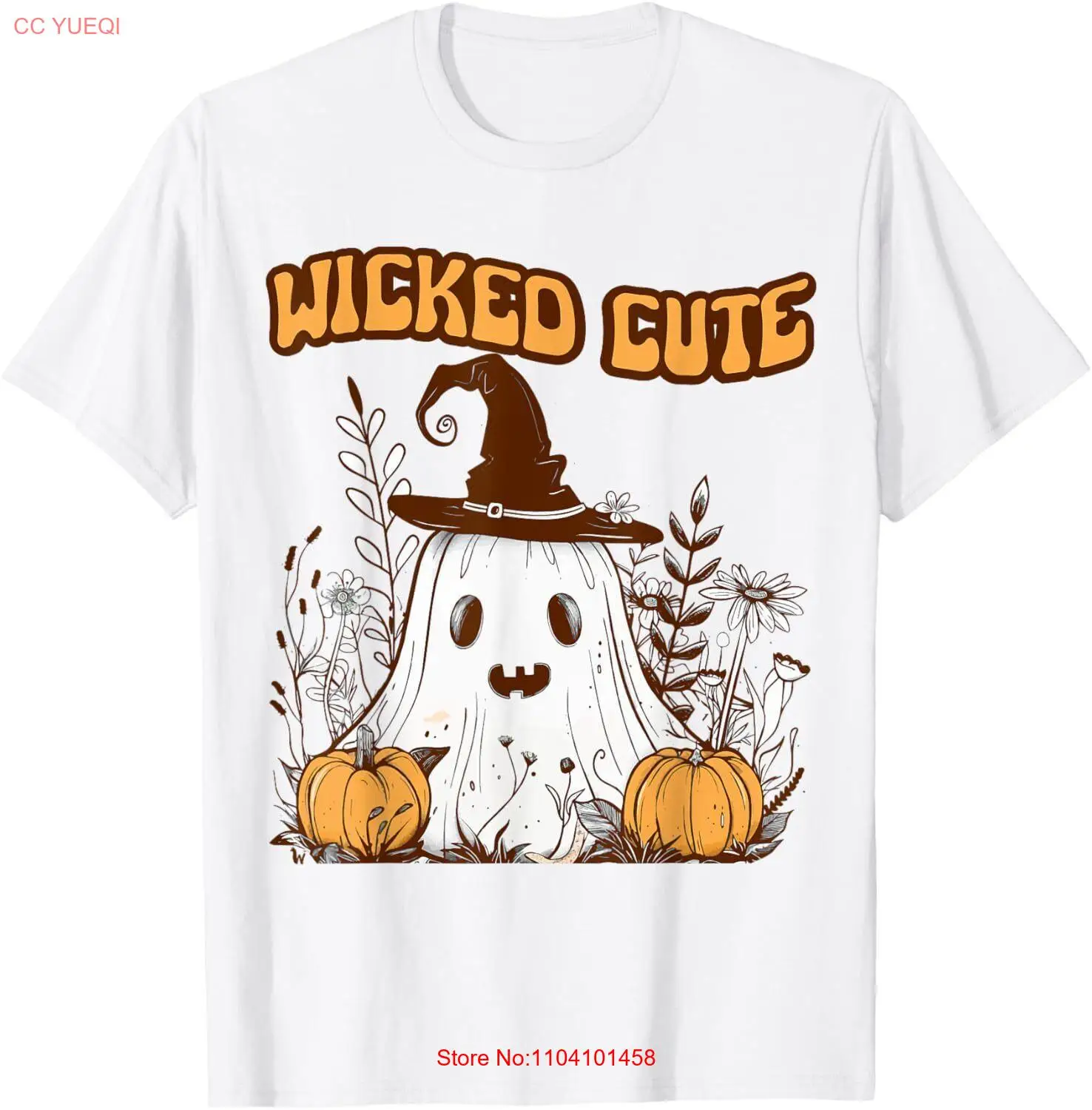 

Wicked Cute Ghost and Pumpkin Fun Spooky Design halloween T-Shirt
