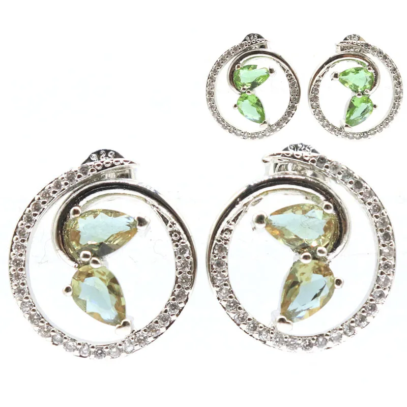 

Buy 2 get 1 free 18x16mm Lovely Cute Zultanite Changing Color Alexandrite Topaz Woman's Silver Earrings