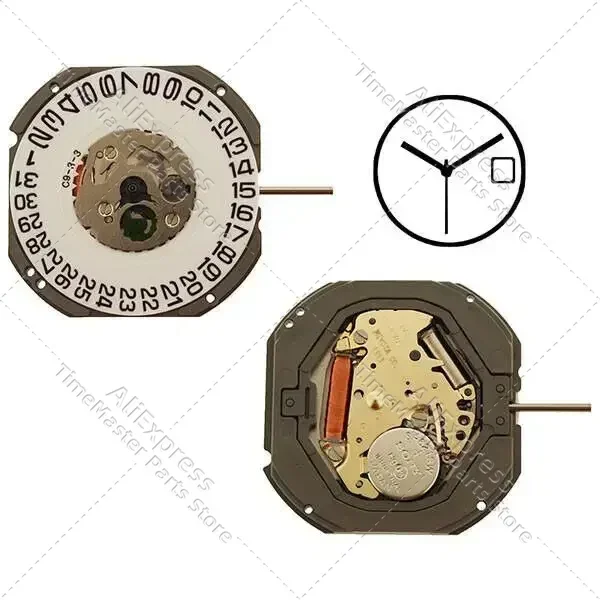 Miyota 1S13 gerakan kuarsa Jepang GR12 tanggal di 3 buatan Jepang