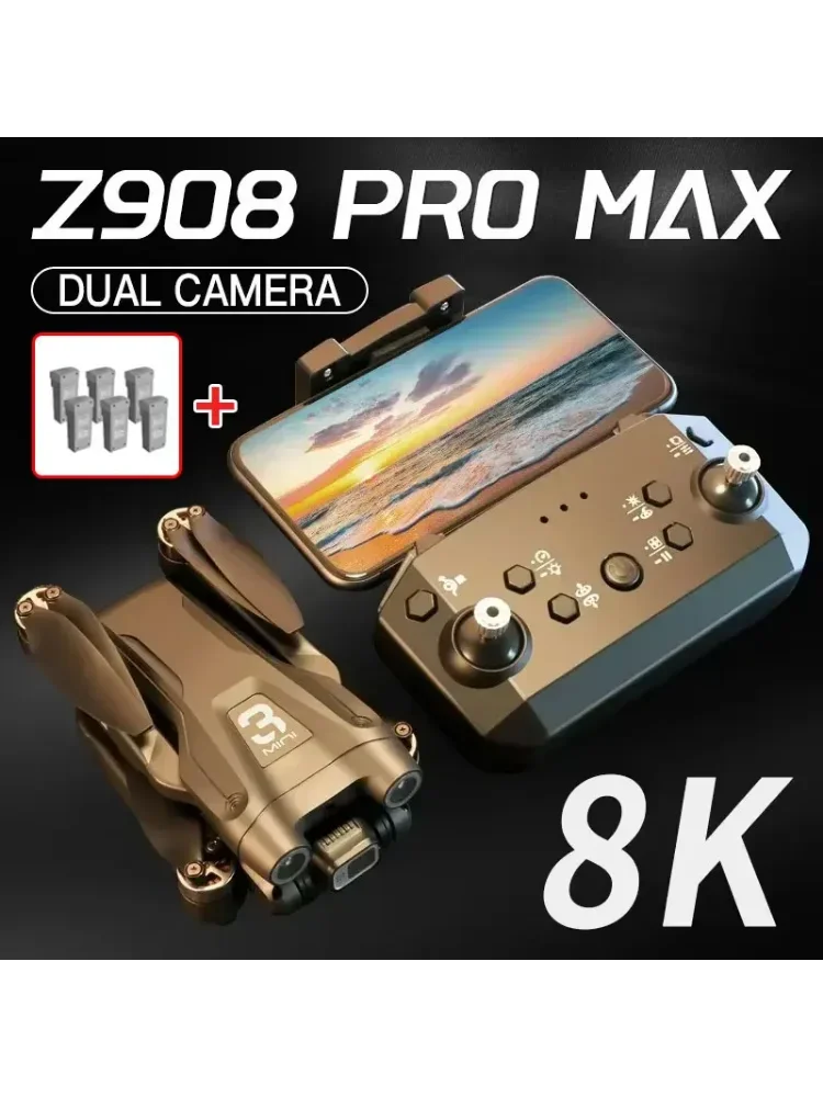 Nouveau drone Z908Max double caméra 8K GPS 10KM professionnel WIFI FPV avec évitement d'obstacles, quadricoptère pliable à quatre axes sans balais, vente en gros