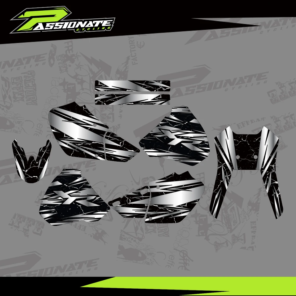 Motorcycle Stickers Graphics Background Decals Kit for Honda XR250 XR400 1996 -2001 2002 2003 2004 XR 250 400 Custom design