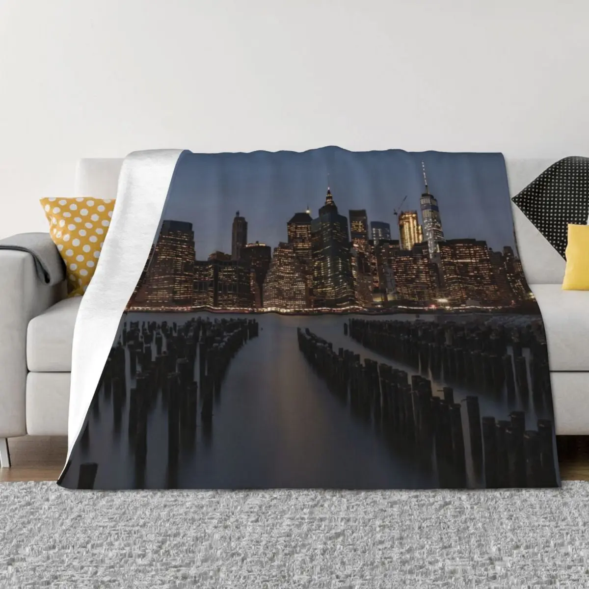 

URBAN EXODUS|BROOKLYN|NEW YORK[UNITED STATES|MODERN PRINTING/1Pc #27224477 Throw Blanket Beautifuls Loose For Baby Blankets