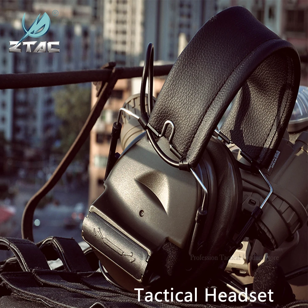 ZTAC New Tactical Helmet Headset Pelto Comta II Headphones Noise Reduction Pickup Softai Airsoft Accessories  Military Hunti