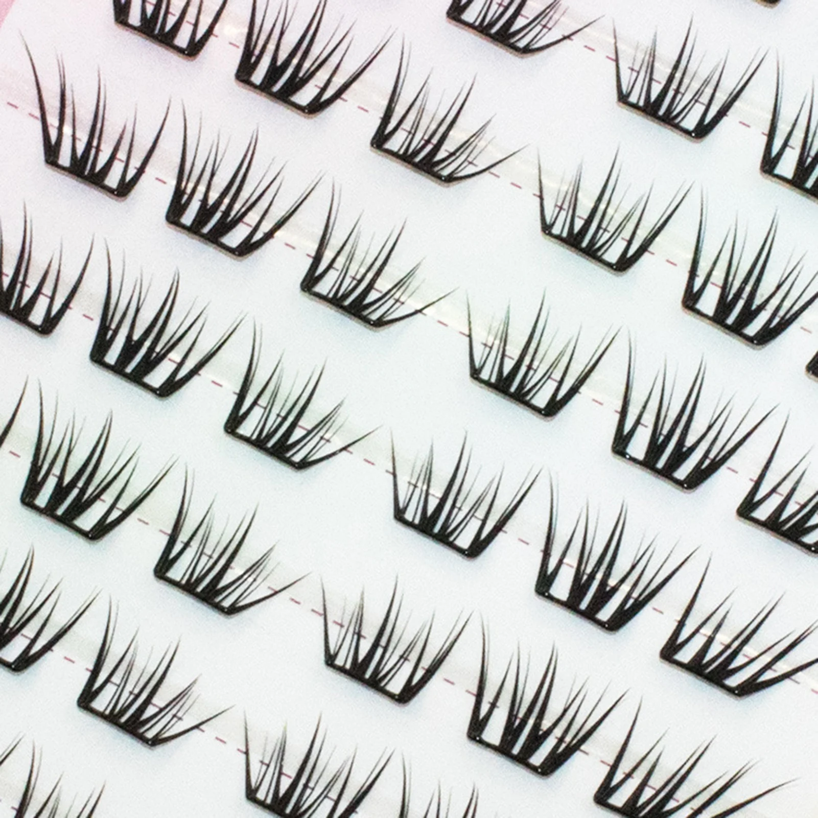 Glue-Free False Eyelashes Self-adhesive Comic Individual Lashes Clusters Natural Wispy Soft Lash Extension Cosplay DIY Makeup