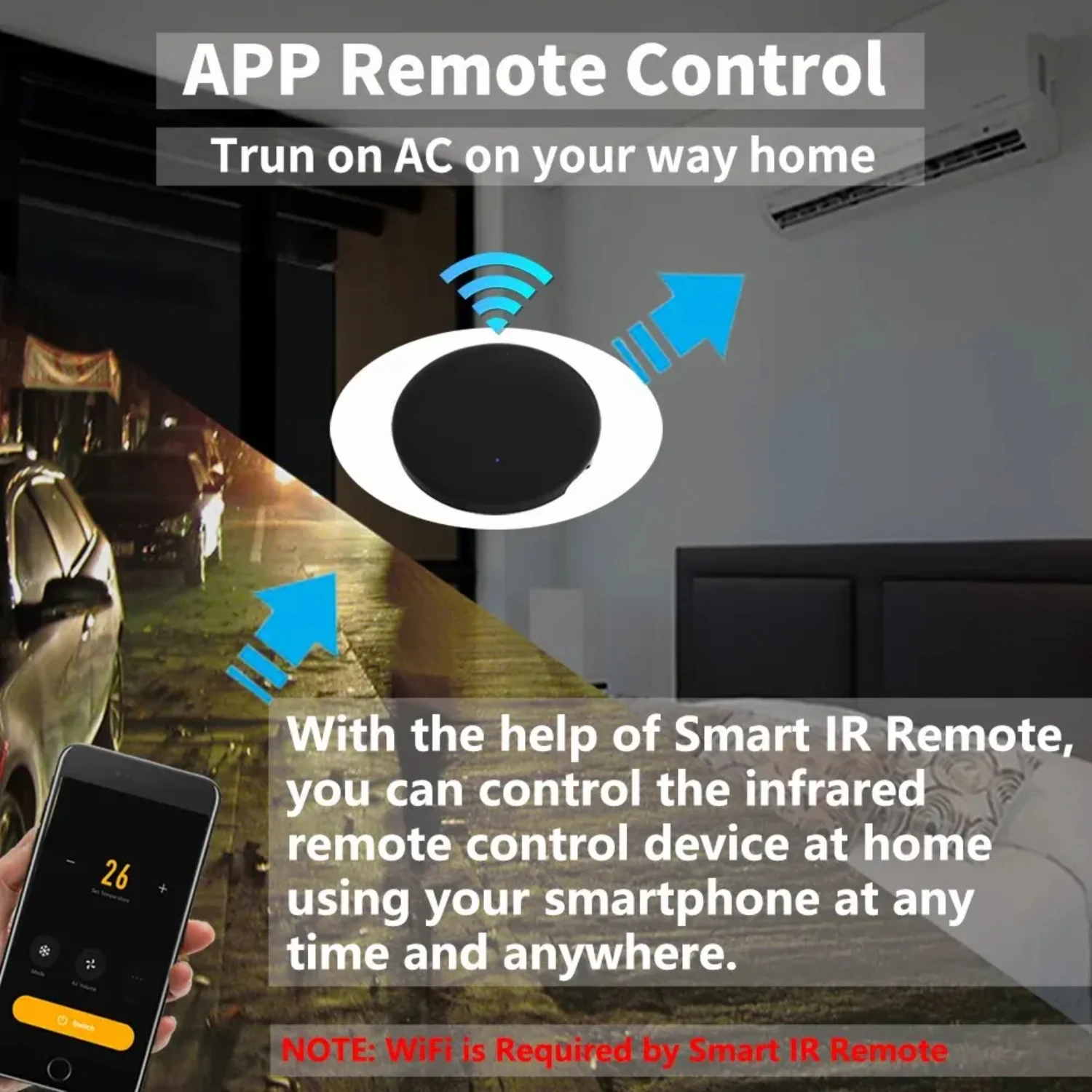 Smart IR Remote Control Smart Life  Smart  Automation Replace TV DVD AUD AC Remote Works with Alexa