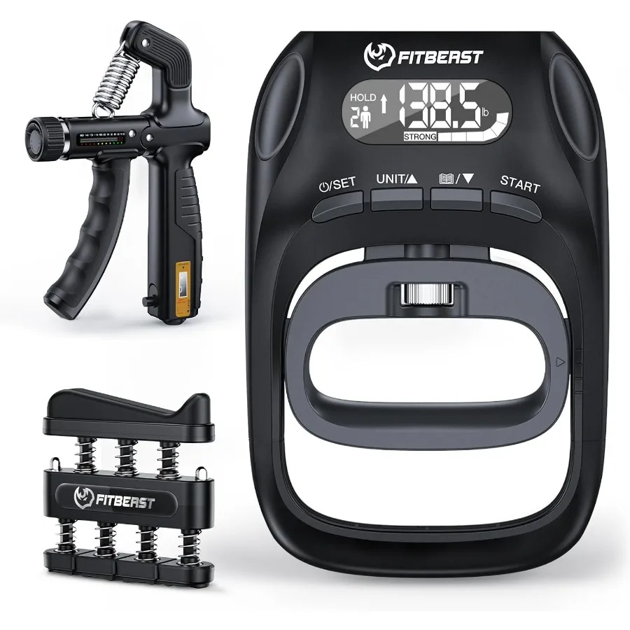 

Набор измерений силы захвата с инструментами для укрепления рук — прогресс отслеживания, прочности и поддержка восстановления рук (комплект 3 в 1)