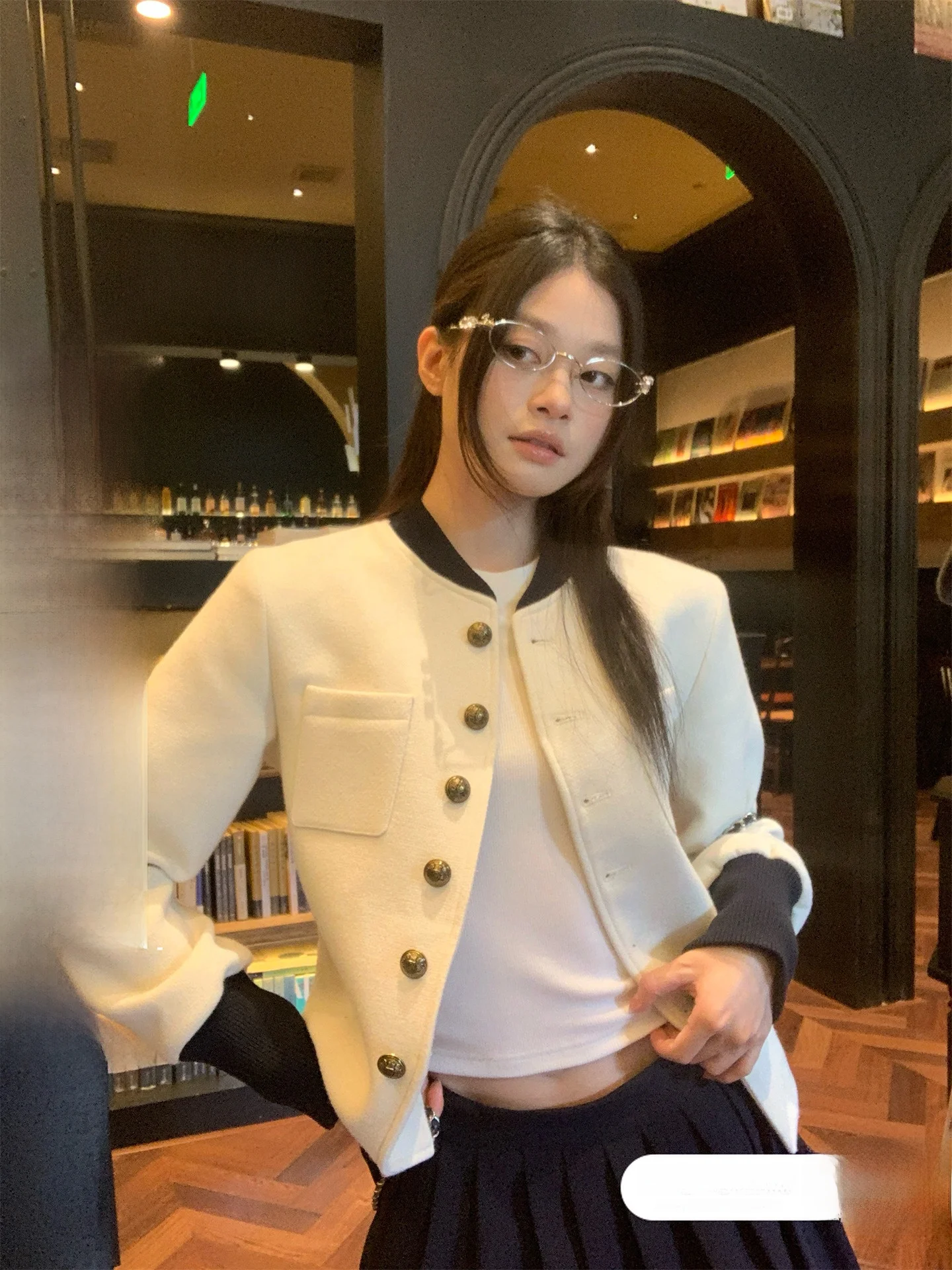 

Белое стеганое женское пальто Jaet в Корейском стиле с ароматом груши, новинка 202, осеннее модное женское пальто прямого кроя, цветное блузка