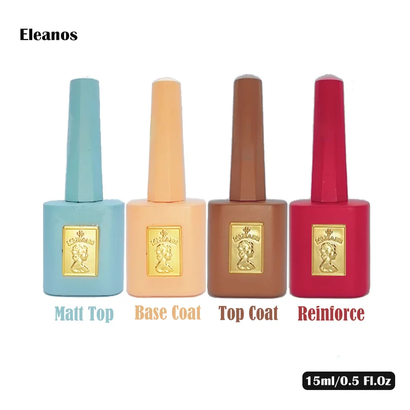 

Eleanos 15ml Top Base Coat Gel Polish UV Shiny Sealer Soak off Reinforce Long Lasting Nail Art Manicure Gel Lak Varnish Primer