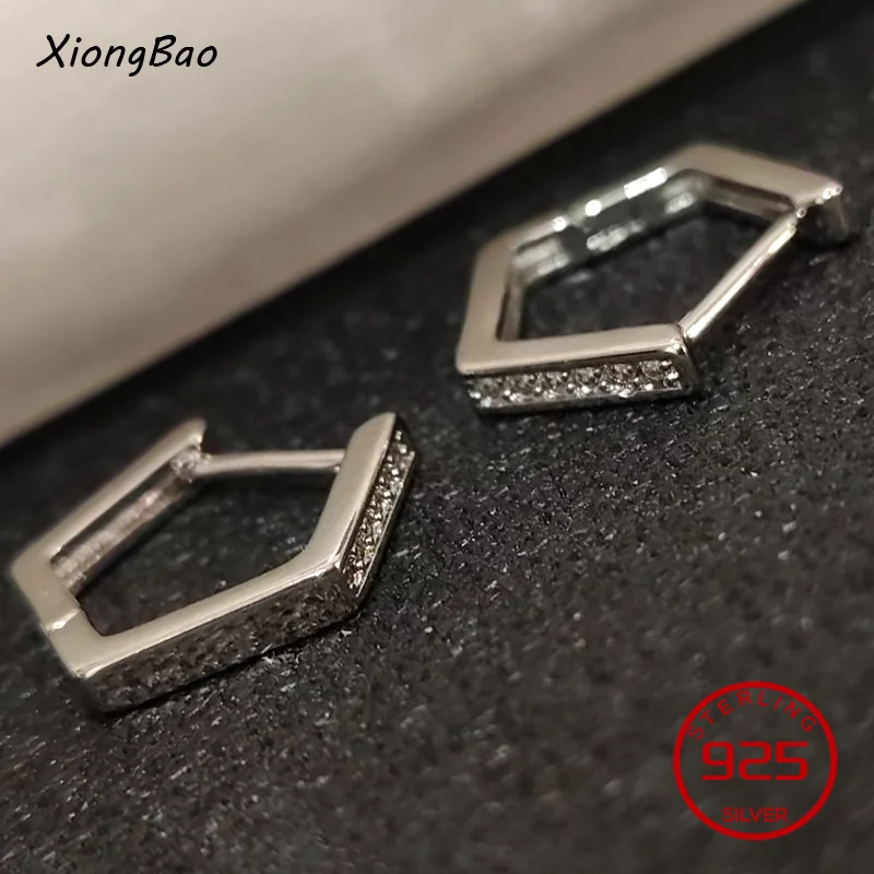 

Jewelry Gifts 2026 Original Luxury Women Double Hoops Stud Earrings New Stamp 925 Sterling Silver Love Heart For Women
