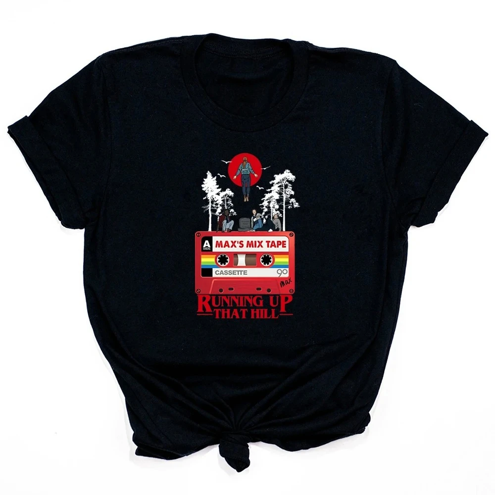 Running Up That Hill T Shirt Strange 4 Things Inspired Printed T-shirt Men Women Cotton T-shirt Max’s Favourite Song T-shirts