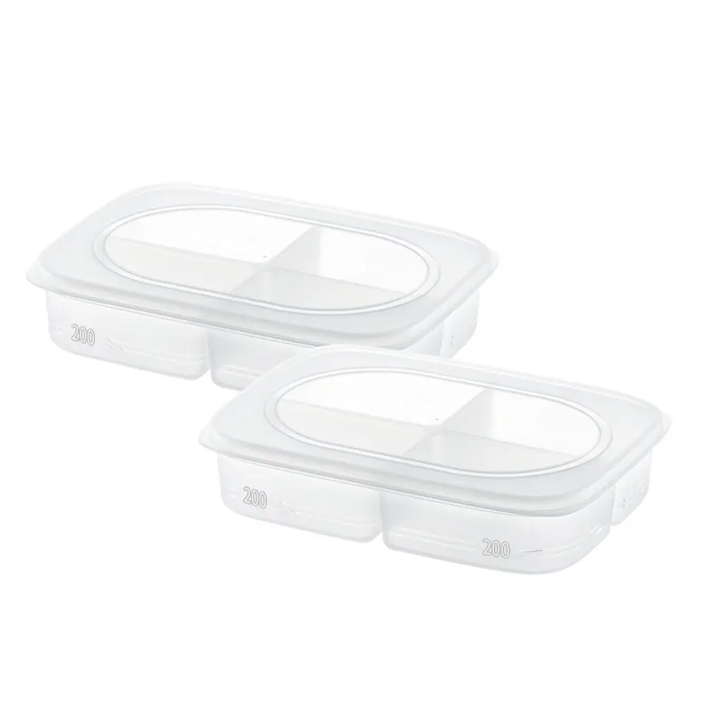 

2Pcs Stackable Portable Reusable Transparent Refrigerator Bins Storage Preservation Box Fridge ganizer Household Freezer