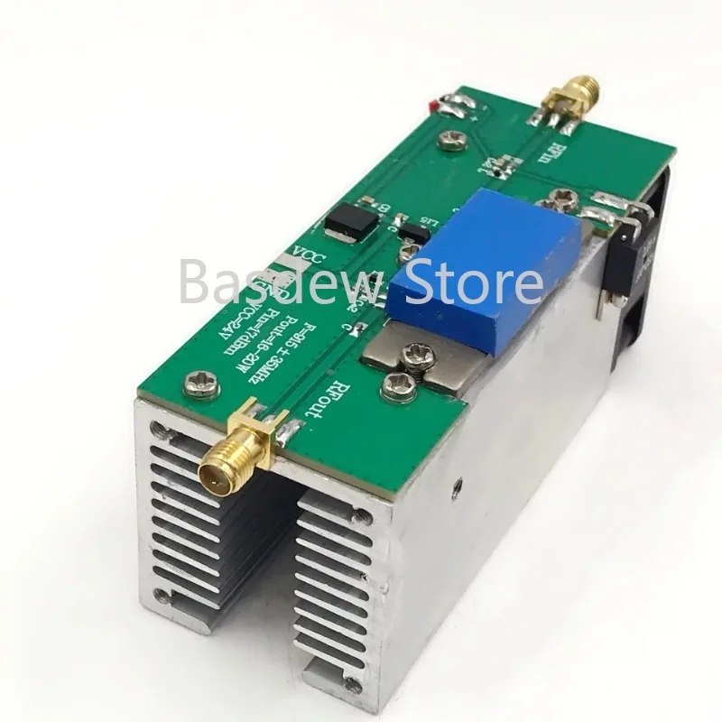 Applicable to Amateur Radio 24v-28v 915mhz 18W RF Power Amplifier with Radiator