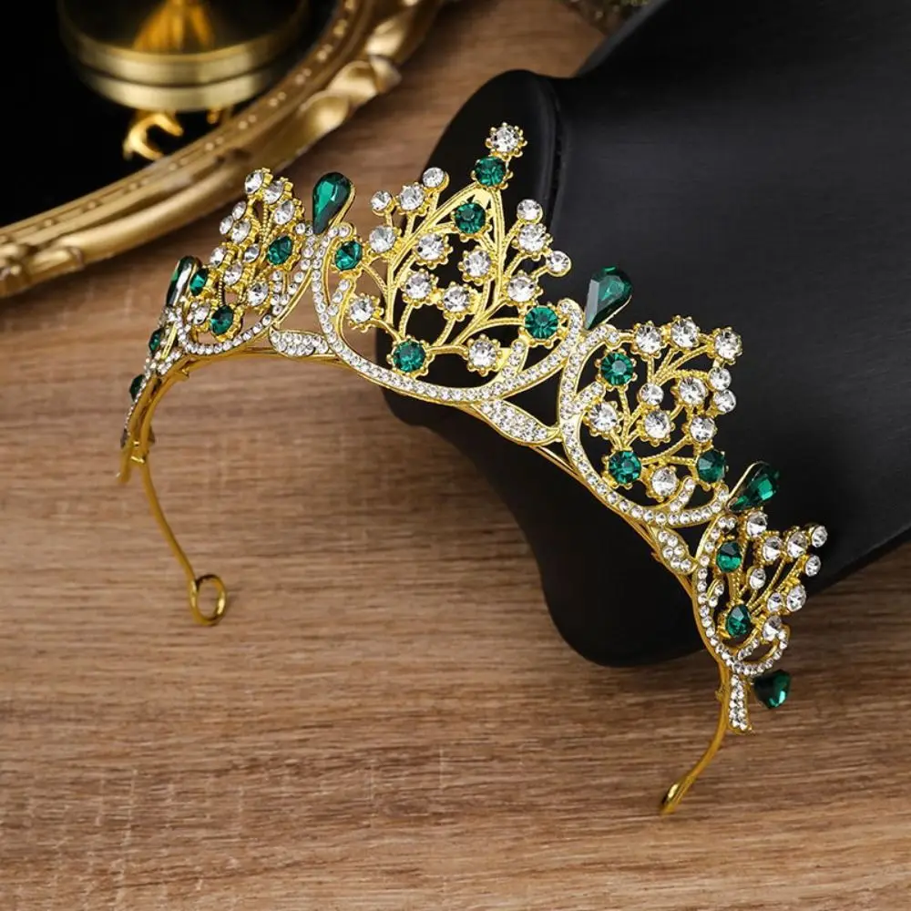 Bar Mitzvah Crown Baroque Retro Crown Hair Hoop Korean Style Metal Princess Crowns Headband Hair Accessories Bride Tiaras