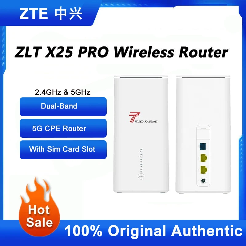 

Unlocked ZLT X25 PRO Wireless Router NSA+SA Mesh WiFi Dual-Band Gigabit Signal Amplifier With Sim Card Slot For Home Office