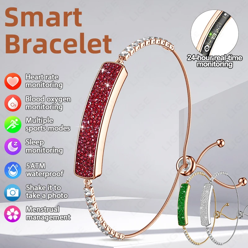 

LIGE новые умные часы женские шагомер здоровье умный браслет женский спортивный фитнес водостойкий браслет для мониторинга сердечного ритма сна