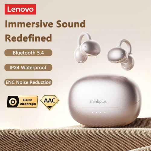 Imagen 1 del producto Choice Lenovo LK6 OWS inalámbrico Bluetooth 5,4 auriculares estéreo HIFI ENC cancelación de ruido auriculares deportivos batería de larga duración auriculares