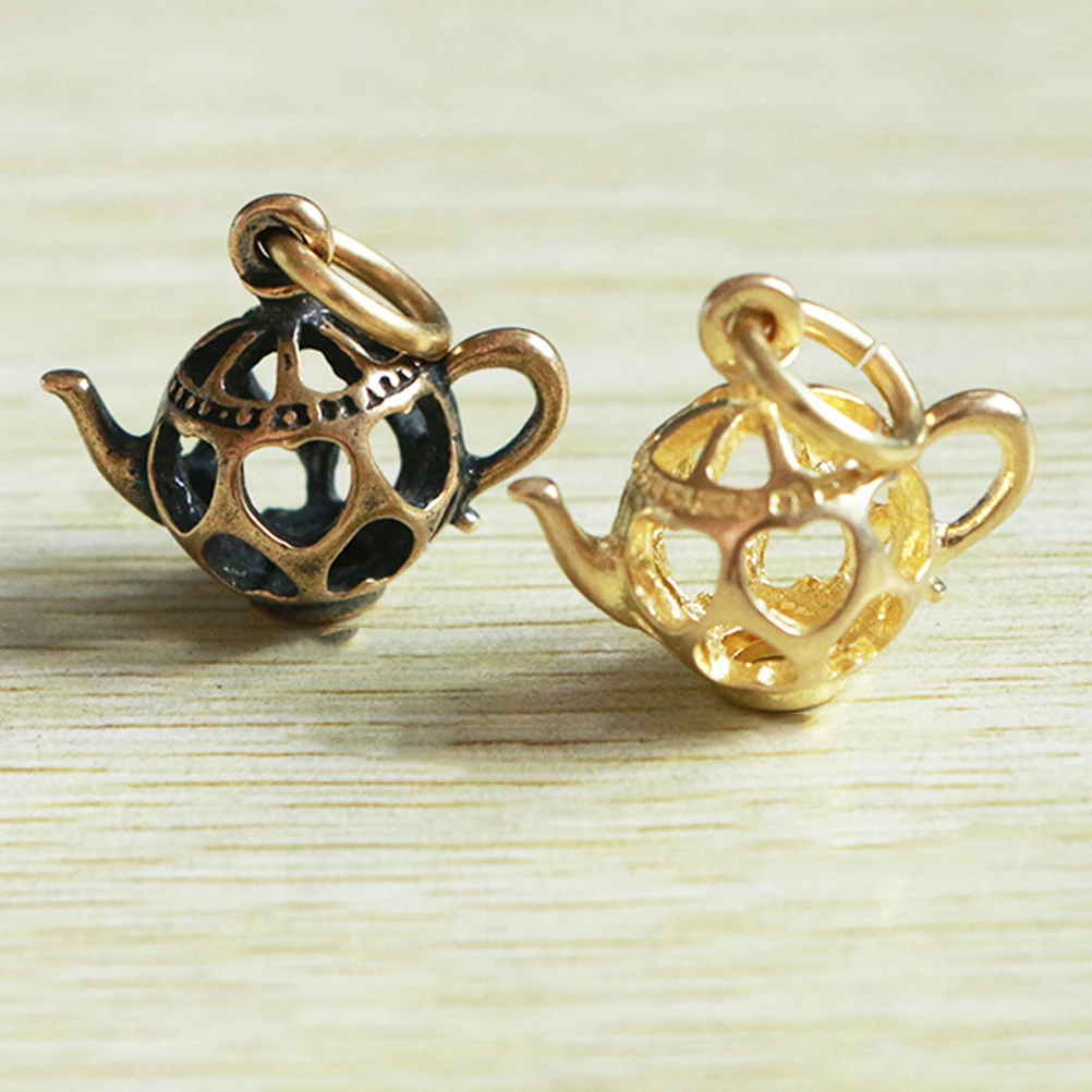 

10pcs Heart Shaped Water Pot Charms Metal DIY Pendant Jewelry Making Pendants Fashion Accessories Simple Design for Necklace