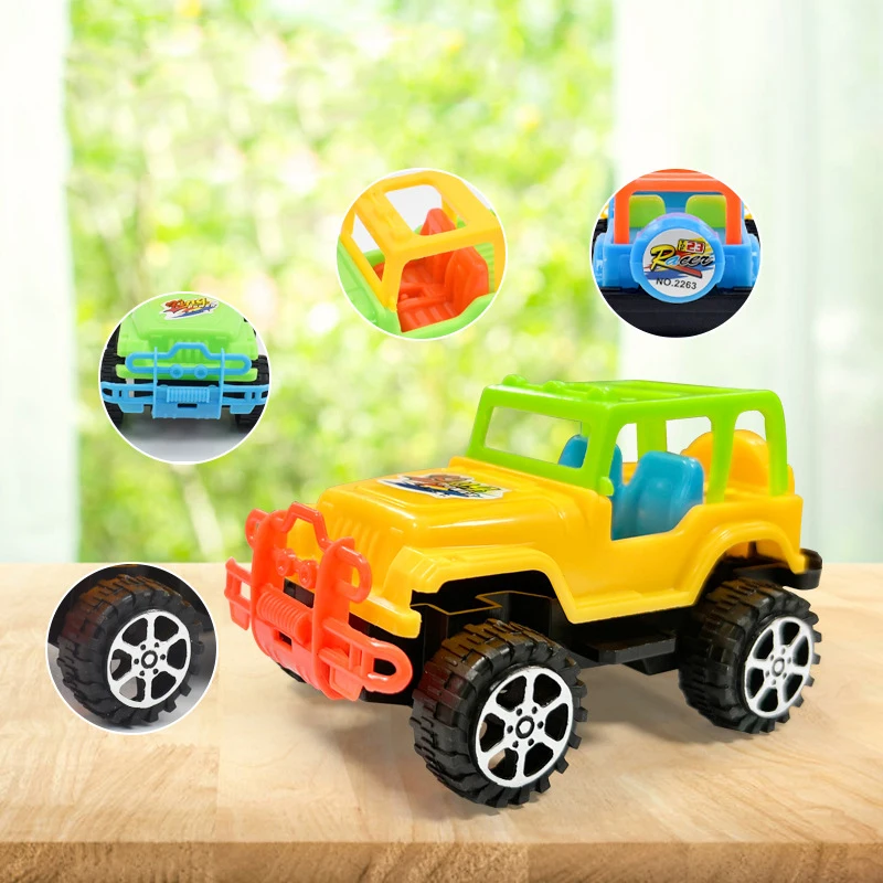 2 Stuks Kinderen Speelgoed Auto Simulatie Off-Road Auto Mini Pull Back Auto Speelgoed Voor Kinderen Jongens Verjaardag Cadeau Off-Road Traagheid Auto Speelgoed