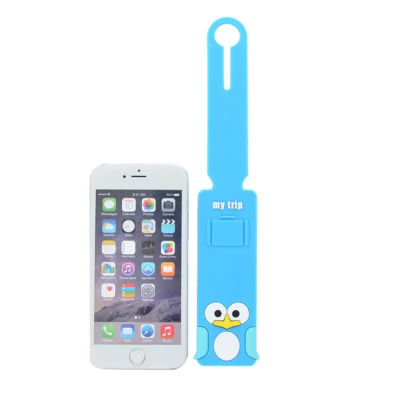 لطيف الحيوانات قطاع الأمتعة العلامة موضة إكسسوارات السفر سيليكون حقيبة معرف Addres حامل الأمتعة الصعود العلامة المحمولة التسمية #6