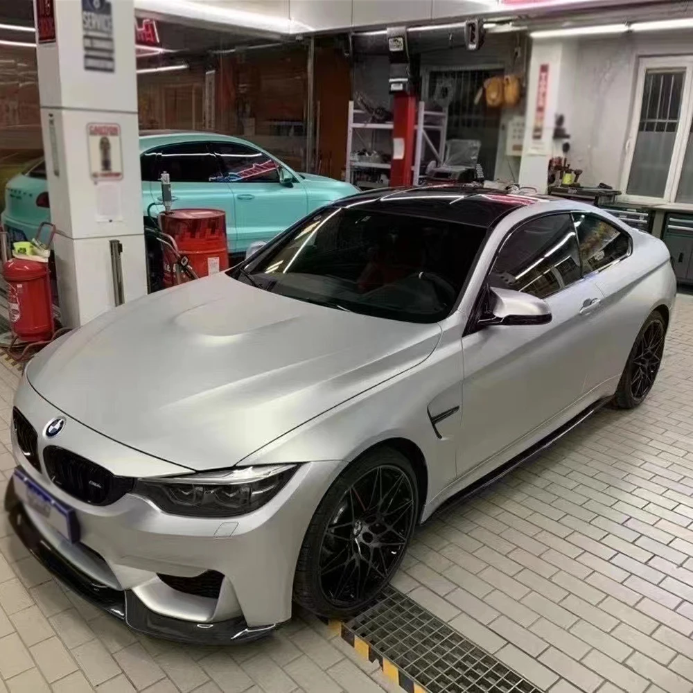 Wrapmaster 5M/10M/17M Matte Vinyl Sticker Paper PET Ultimate Flat Silver Car Paint Protective Film