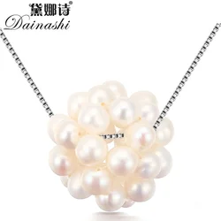 Dainashi Hot Sale Handmade Fashion Real Natural Freshwater Mini Potato Pearl Beaded Pendant Necklace for Women