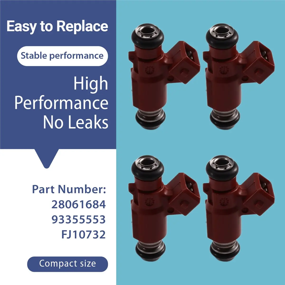 #11Q Automotive Parts & Accessories,4PCS Fuel Injectors for Chevrolet Corsa Meriva Montana Prisma 1.4 8V (ABS+Metal)