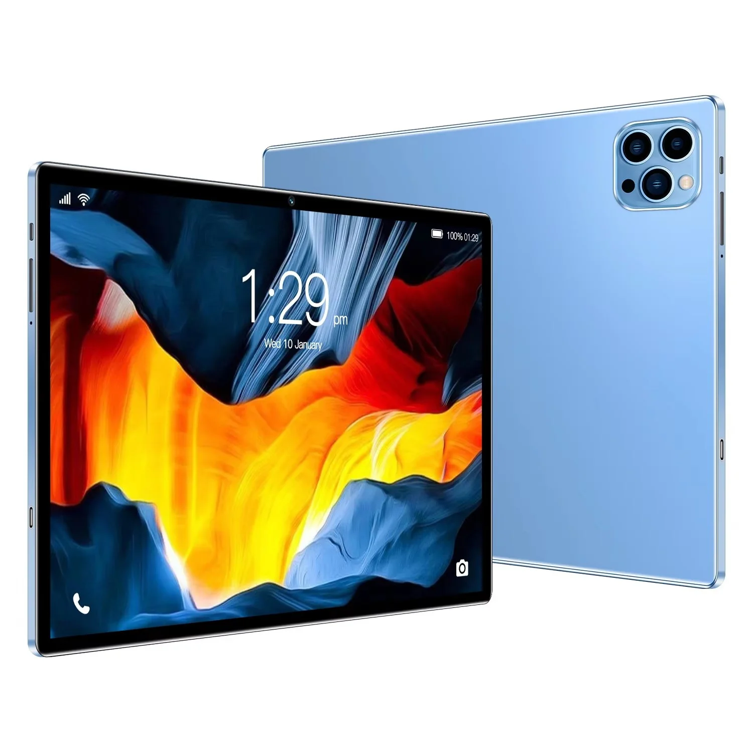 BDF 10.1 Inch Tablet Android 11 4GB RAM 64GB ROM 1TB Expandable 1280x800 IPS Screen 5000mAh Battery Dual Camera WiFi 3G Sim Card