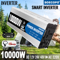 SOECOPO 10000W Power Inverter 12V/24V/48V to 220V USB 5V Car Voltage Converter Power Adapter for Car Accessories & Camping RV