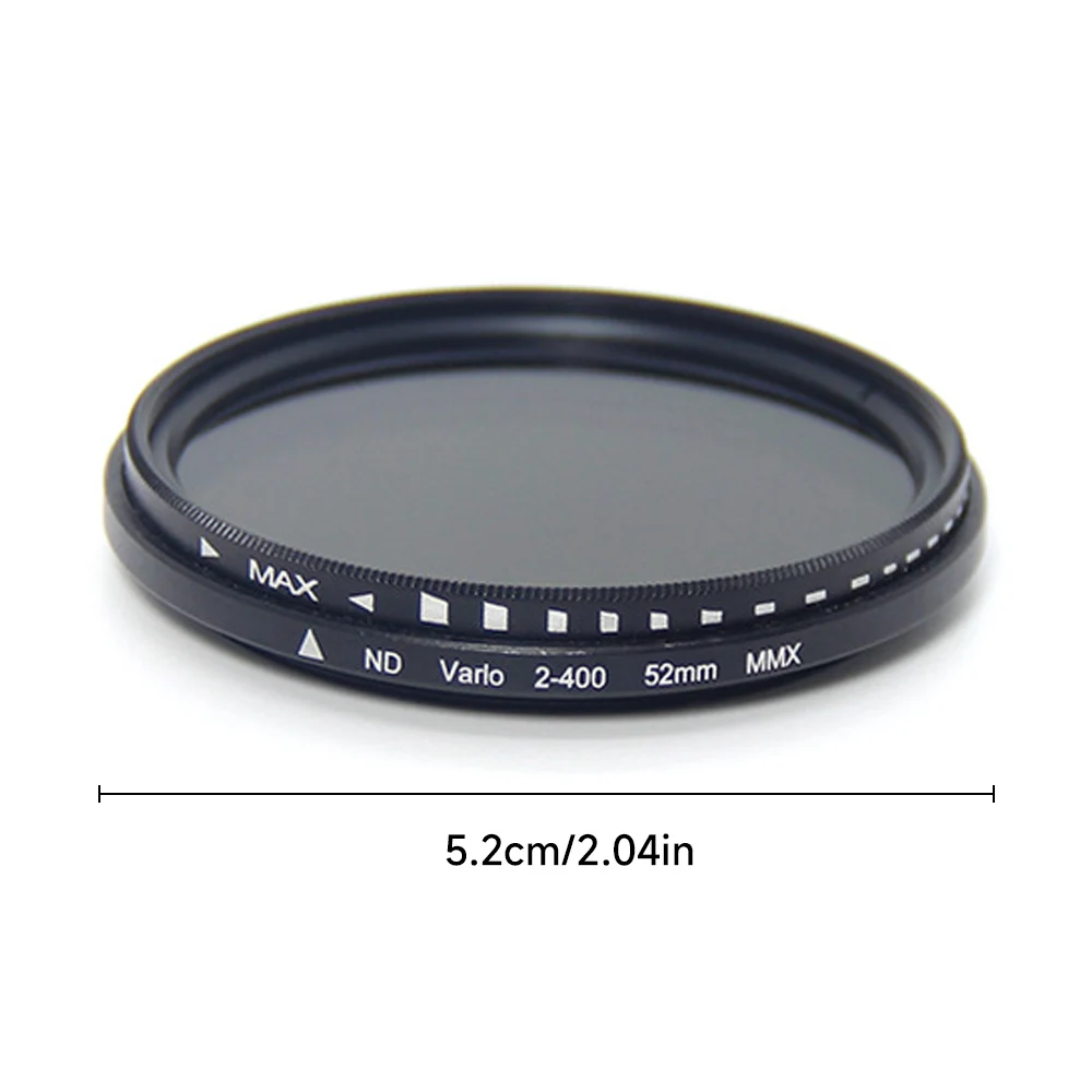 Variable ND Filter with Clip for Mobile Phone Adjustable ND2-400 52mm Solar Eclipse Camera Lens Neutral Density Filter