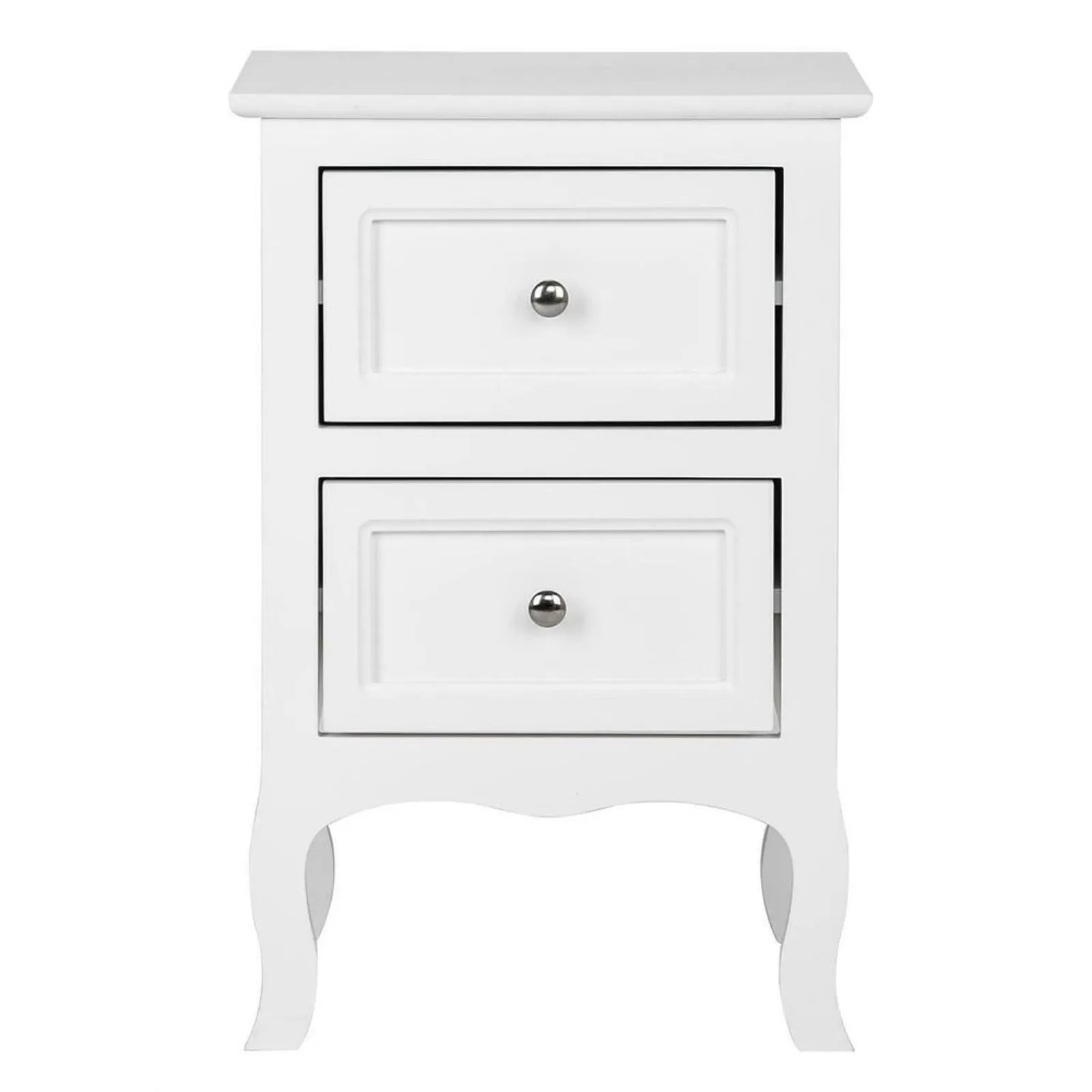 Wood Elegant Night Stand W/2 Drawer Storage Shelf End Table Accent Table New United States