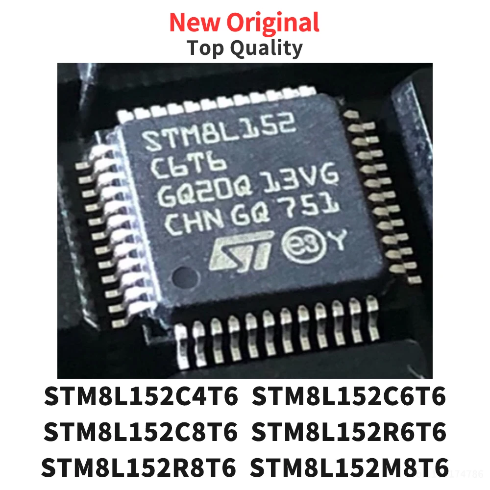 (1 Piece) STM8L152C4T6 STM8L152C6T6 STM8L152C8T6 STM8L152R6T6 STM8L152R8T6 STM8L152M8T6 QFP New Original STM8L152