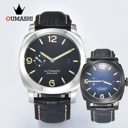 Watch 44MM Men's watch 316L stainless steel case  sapphire glass leather bracelet ST2555 automatic movemen seagullt