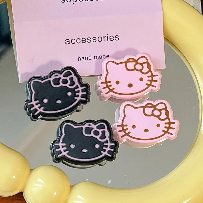 Sanrio Hello Kitty Hair Clip para Mulheres e Meninas, Sweet Side Bangs Clip, Grampo Versátil, Cute Cartoon, Acessórios para Cabelo Presentes, 2pcs