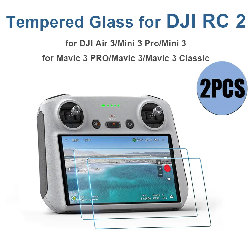 الزجاج المقسى ل DJI Air 3 و Mini 3 Pro الطائرة بدون طيار ، HD ، خدش برهان ، 9H ، صلابة فائقة ، RC ، RC 2 ، DJI Mini 4 Pro اكسسوارات ، 1 قطعة ، 2 قطعة