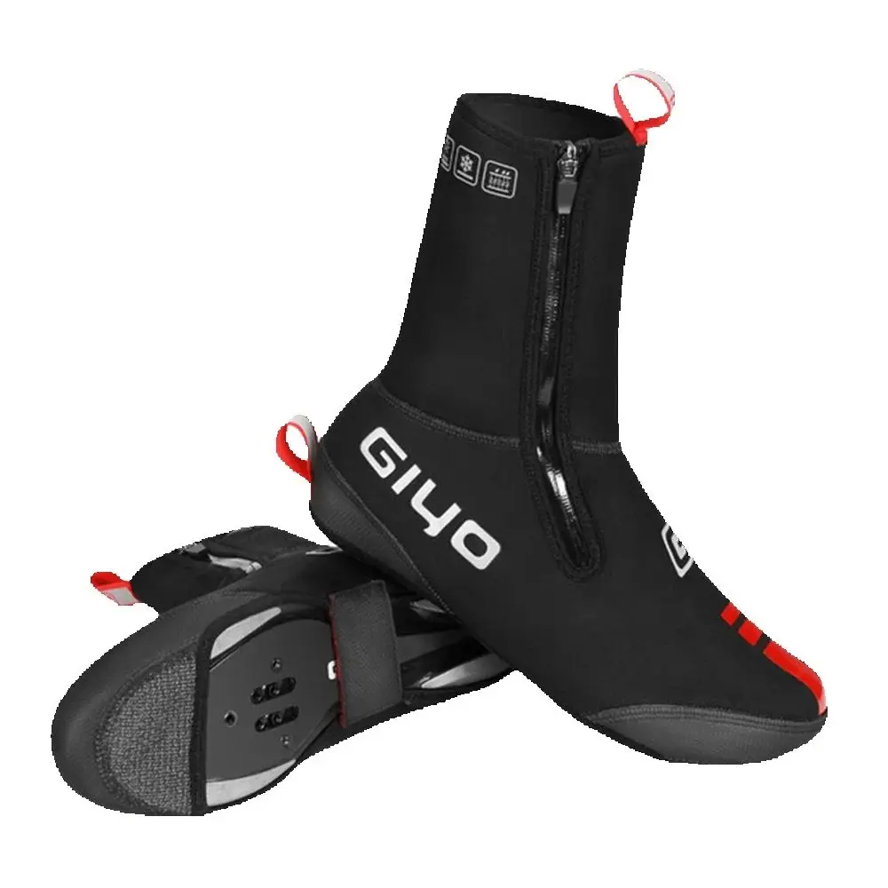 Waterproof Windproof Fleece Cycling Road bike Lock Shoes Covers Thermal Bicycle Overshoes Winter Road Bike Shoes Cover Protector