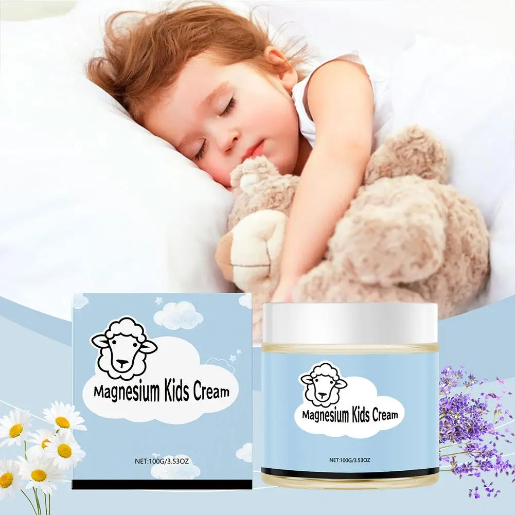 100g Sheep Organics Magnesium Lotion for Kids,Topical Magnesium Cream Helps Kids Stay Calm at Bedtime and During The Night Q5Q2