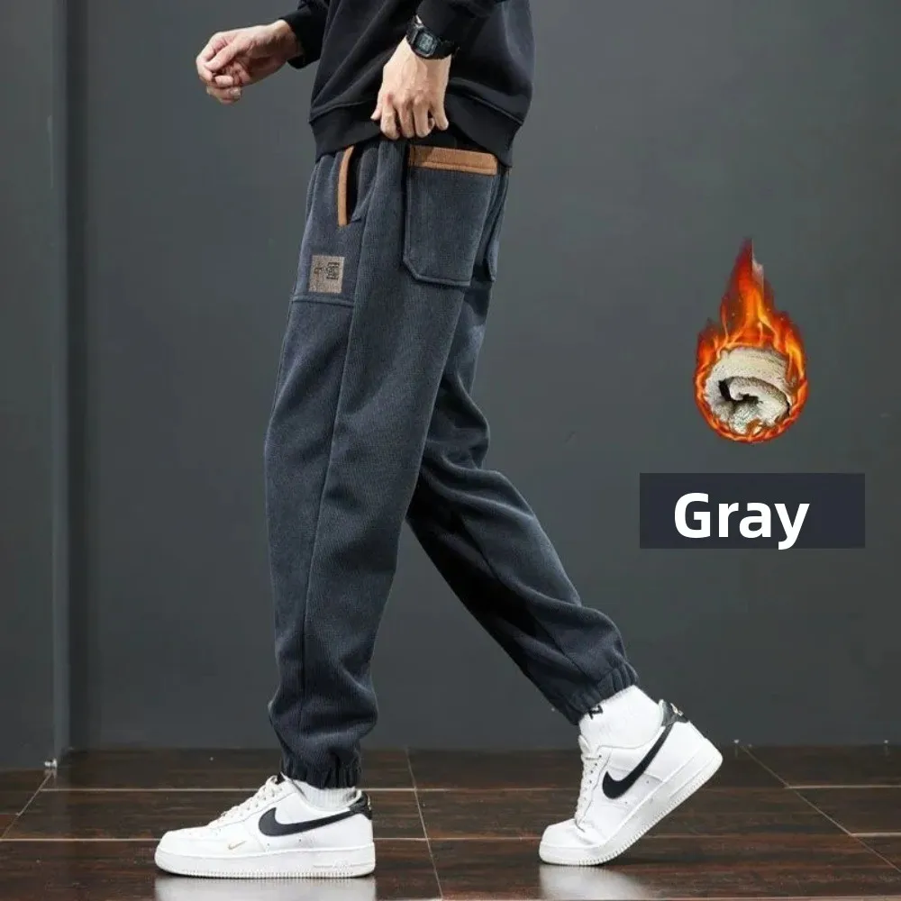 

New style ins trendy pants, fashionable casual pants, corduroy elastic waist pants