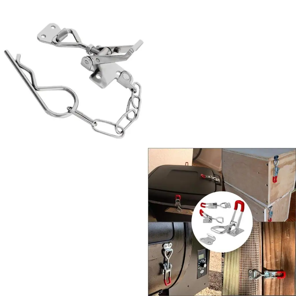 

Travel Trailer Cargo Case Lock Toggle Latches Clamp Reinforced Metal Construction