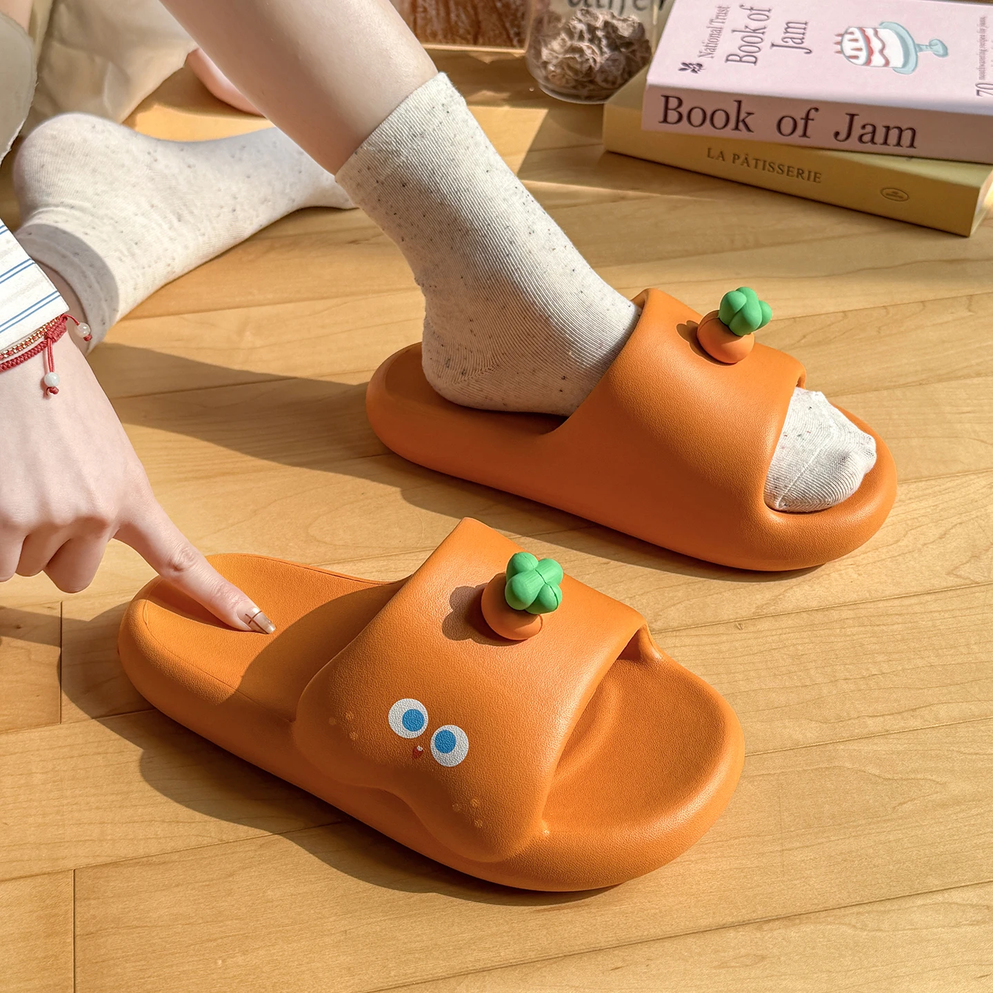 

SHAJI Cute Cartoon Fruit Slippers Summer Bathroom Slides Non Slip Soft Soled Couple Home Slippers Cool Slippers For Women