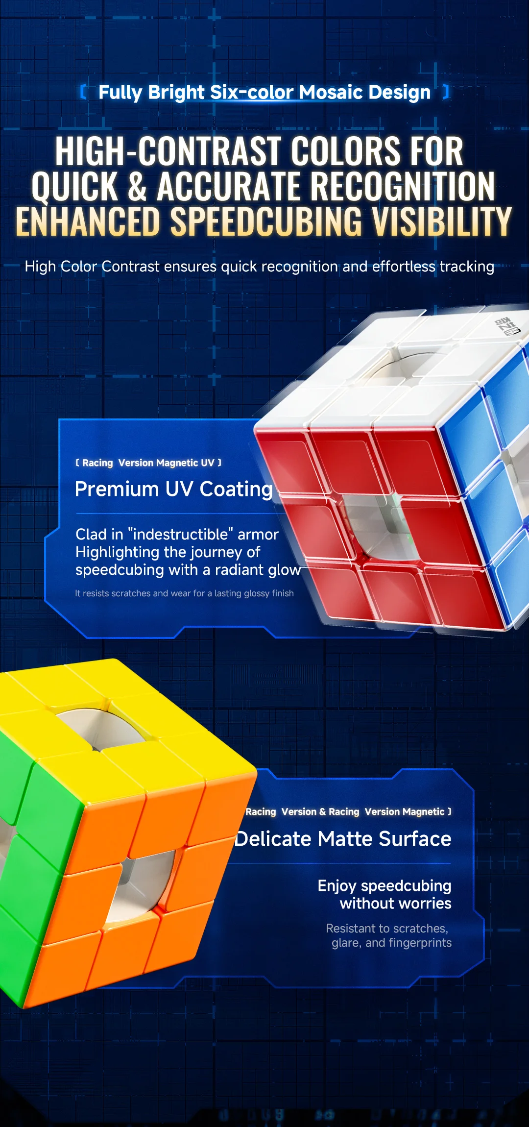 QiYi Magic Cube Speed Void Cube Hohl-Magnetischer UV-Puzzle M 3x3 Stressabbauendes Puzzlespiel Kinderspielzeug Geschenk – Detail 7