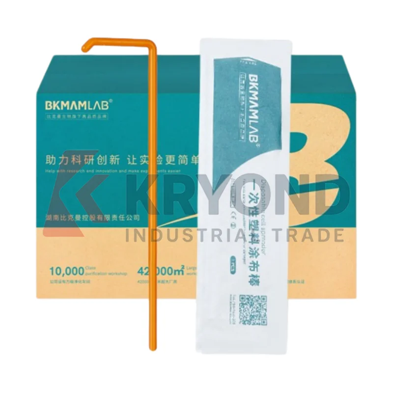 BKMAMLAB Sterile Disposable Plastic Cell Spreader L Shape Bacterial Culture Tool for Petri Dish Agar Microbiology Laboratory